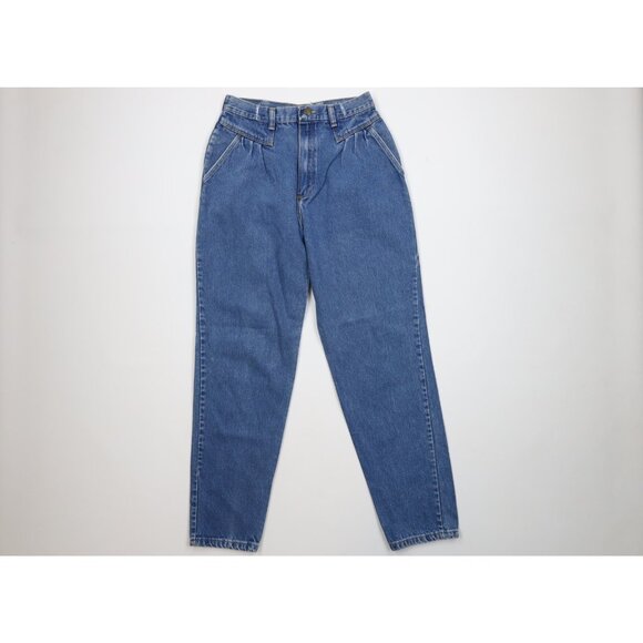 Vintage 70s 80s Wrangler Womens 12 Distressed Relaxed Fit Tapered Leg Jeans USA - Picture 1 of 13